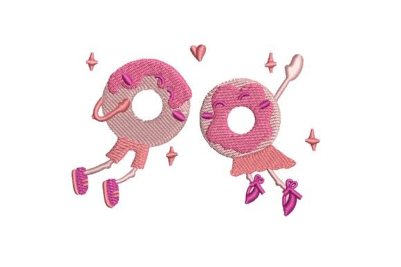 Cute Donut Couple in Love Valentine s Embroidery Design Review