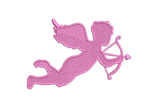 Flying Cupid with Bow and Arrow Silhouette Review