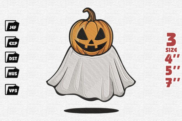 Jack-o-Lantern Ghost Halloween Embroidery Design Review