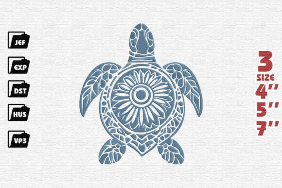 Ornate Sunflower Sea Turtle Embroidery Review