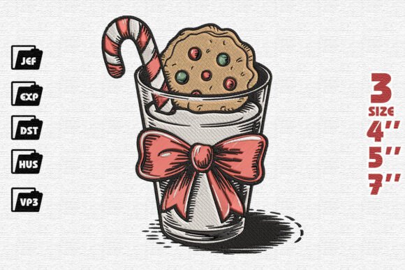 Retro Santa Milk and Cookies Embroidery Review
