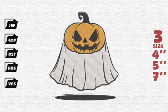 Sinister Jack-o-lantern Ghost Halloween Embroidery Design Review